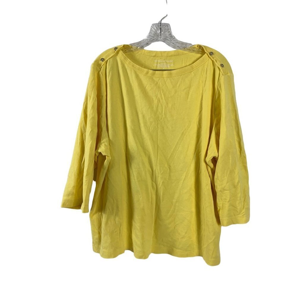 Westbound Women's Yellow 3/4 Sleeve Top